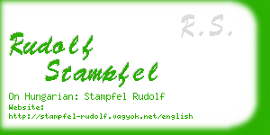rudolf stampfel business card